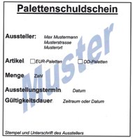 Palettenscheine